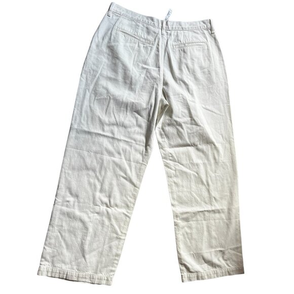 Madewell Baggy Straight Jeans NWT Sz 32 White Pleated Front High Waisted - Picture 3 of 8